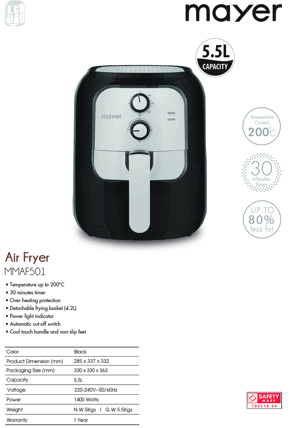 Mayer Air Fryer_MMAF501_rp